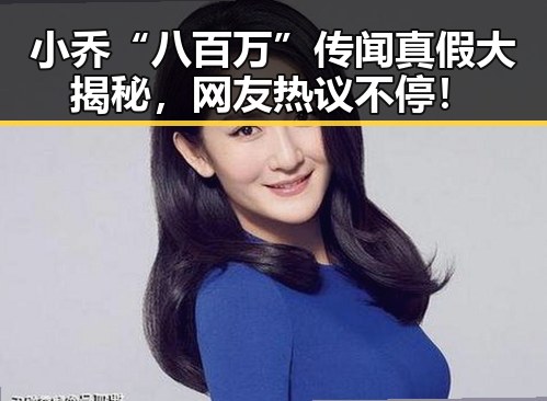 小乔“八百万”传闻真假大揭秘，网友热议不停！