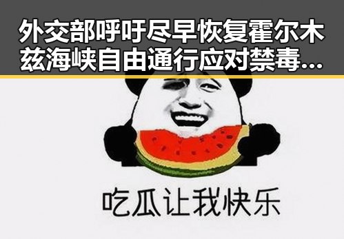 外交部呼吁尽早恢复霍尔木兹海峡自由通行应对禁毒新挑战